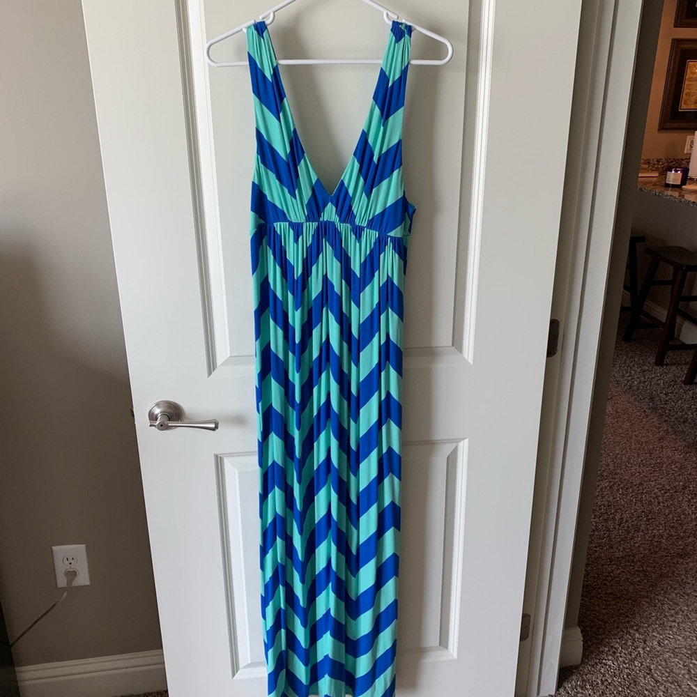 JCrew Chevron Maxi Dress